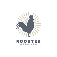 Obraz premium Rooster icon template design vector icon illustration