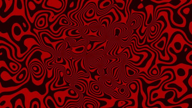 Mesmerizing Fluid Motion in a Turbulent Chaotic Red and Black Background  - Psychedelic Retro Groove