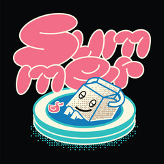 Retro Mascot Character Cartoon Vector.