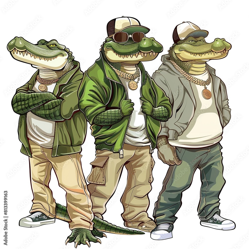 Wall mural alligators thug