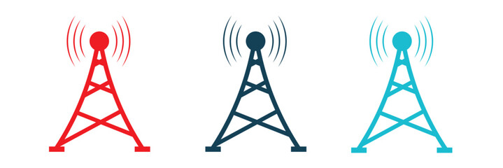 Gsm tower icon. Outline gsm tower vector icon for web design isolated on white background