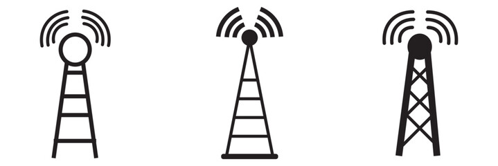 Radio tower icon. Vector.