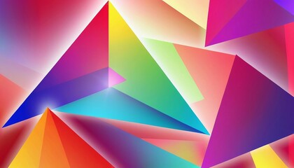 Fototapeta premium Abstract geometric prism background with refracted light and vibrant colors.