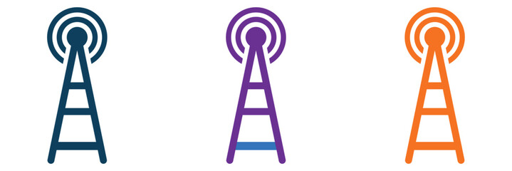 Radio tower icon. Vector.