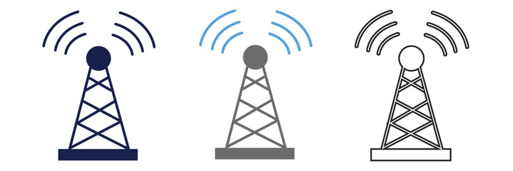 Radio tower icon. Vector.
