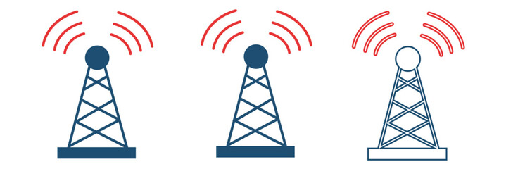 Radio tower icon. Vector.
