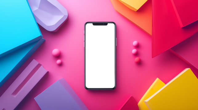colorful creative mockup phone 3