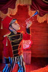 joyful circus boy
