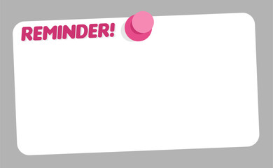 a reminder with the dominant color pink