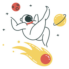 Astronaut in space © Icons8