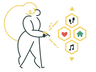 Woman with smart watch