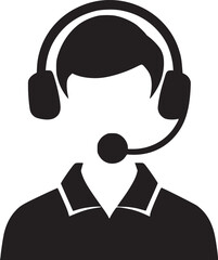 Call Center Worker Line Icon, Outline Vector Symbol Illustration. Pixel Perfect, Editable Stroke
