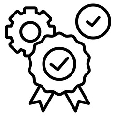 Quality Management System  Icon Element For Design