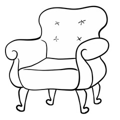 armchair isolated on white