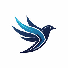 A flying bird logo icon