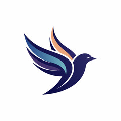 A flying bird logo icon