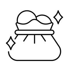 Coin Icon With Thin Line Style