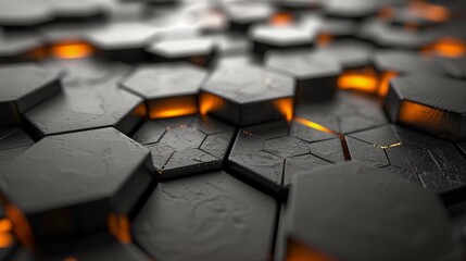 Obraz premium Abstract glowing futuristic hexagonal background