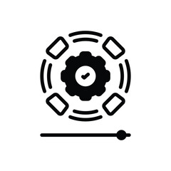 Black solid icon for excellent services