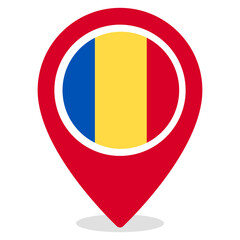 Fototapeta premium Vector Icon for Romania, country, national, flag, world flag
