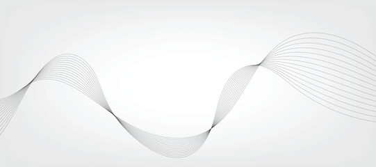 Abstract vector modern gradient white background with grey wavy lines.
