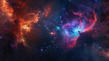 Fototapeta premium Beautiful nebulae in the Milky Way