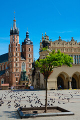 2023-05-19; Main market square, Krakow, Poland.