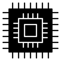 Vector Icon Chip, electronics, processor, circuit, cpu