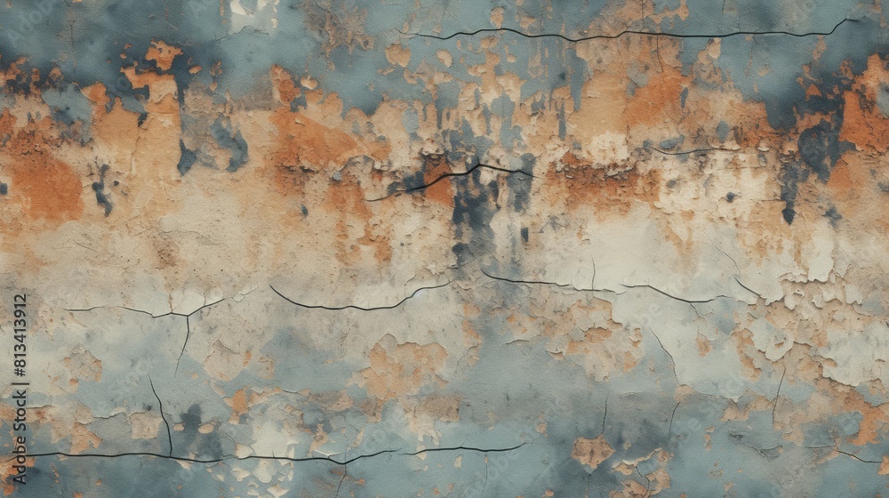 Poster generative ai distressed and grungy texture resembling peeling paint.