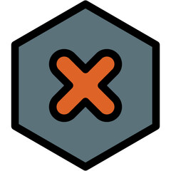 Obraz premium Vector Icon Cancel, check, delete, error, remove