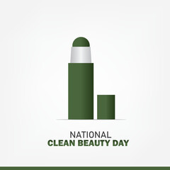 National Clean Beauty Day vector graphic great for National Clean Beauty Day celebration. flat design. story design. flat illustration. simple and elegant