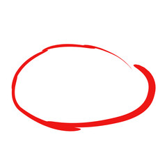 red highlight circle. red marker.