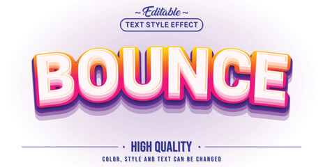 Editable text style effect - Bounce text style theme.