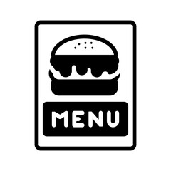 Vector solid black icon for Burger menu