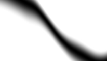 Blurred transparent gradient background. Elegant black wavy line on Transparent png overlay background