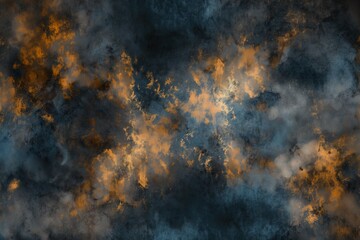 Blue and orange abstract cloud-like texture