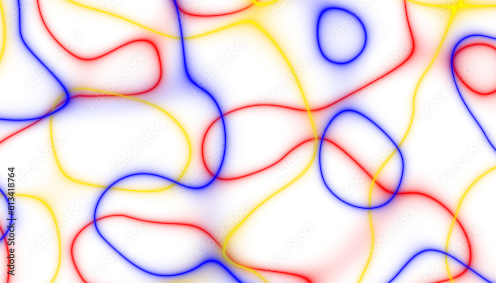 Poster abstract colorful spectrum thin linear abstract curved wavy wide pattern for background, wallpaper, 