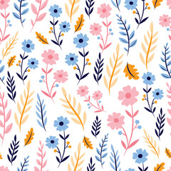 Abstract flower background vector design floral border frame