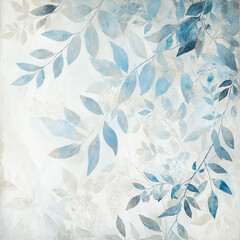 Abstract Oil Painting Decorative Leaf Artwork