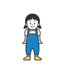 幼い女の子のイラスト