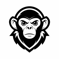   Monkey head logo icon