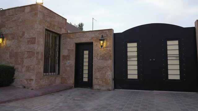 front gate of a house in Saudi Arabia
