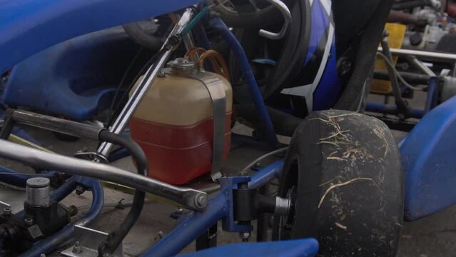 Full tank of fuel in a racing car
