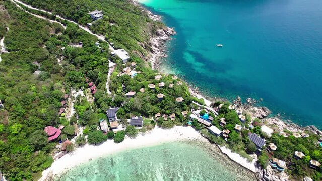 Fly over Sai Daeng Beach towards Aow Luek Beach