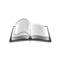 Open Book Flat Design Icon stock illustration