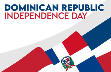 happy dominican republic independence day with dominican republic flag