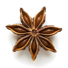 star aniseed white isolated photo, product photo concept