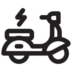 Electric Scooter Icon