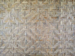 Woven rattan wicker mat horizontal background pattern