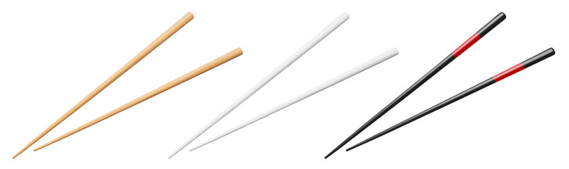 Set of chopsticks cut out